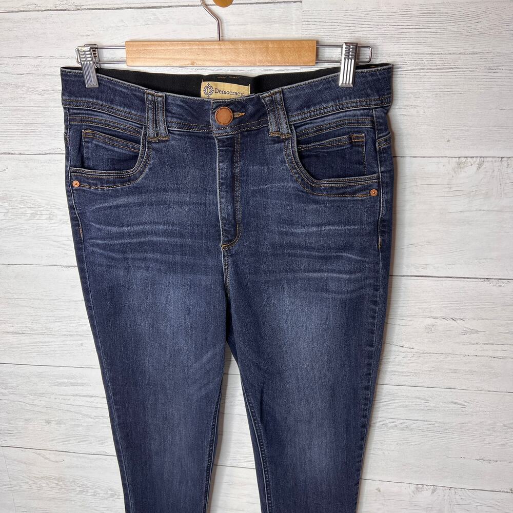 Democracy Jeans Womens Size 12 Skyrise Ankle Skimmer Ab Technology Dark Wash - Picture 5 of 16